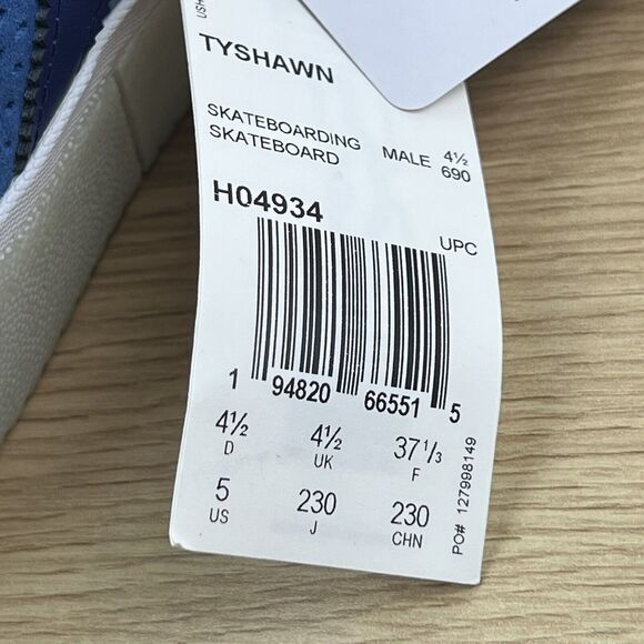 Adidas Skateboarding Tyshawn Jones Sky Blue Suede Size 5 H04934 Icy Soles - Picture 11 of 11